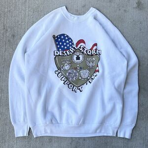 Vintage 90s Operation Desert Storm Size XL Military Art Sweatshirt Crewneck